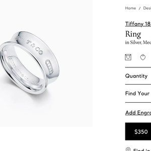 Tiffany & Co 1837 Silver Ring